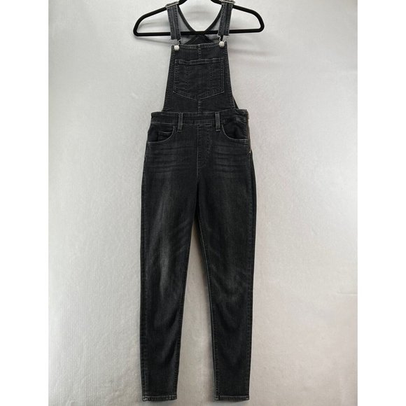 Levi's Pants - LEVI'S Jeans Overalls Womens Sz 26 Bib Skinny Stretch Dark Washed Denim Black